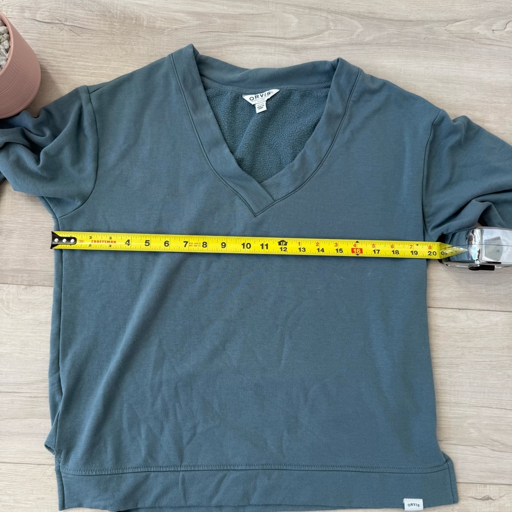 Orvis women’s small super soft cozy classic collection, long sleeve top teal - Picture 4 of 5